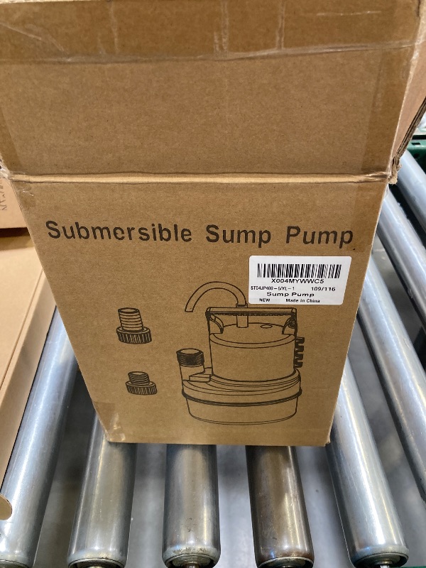 Photo 1 of PANRANO 1/2 HP Small Sump Pump Submersible Water Pump 2900 GPH Portable Utility Pumps For Pool Cover, Basements, Puddles, Gardens Ponds With Hose Adapters