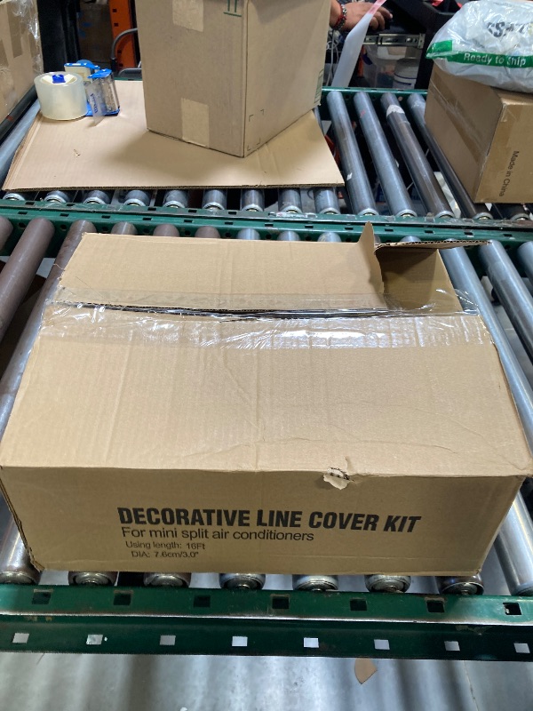 Photo 1 of GUEQUITLEX 3" W 16.1 Ft Line Set Cover Kit for Mini Split Air Conditioner Decorative PVC Line Cover Kit for Central Air Conditioner Mini Split AC Cover for Outside Heat Pumps Tubing Cover