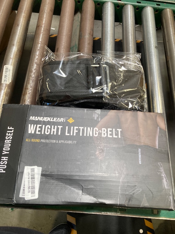 Photo 1 of MANUEKLEAR Gym Weight Lifting Belt Weight Lifting Workout Weightlifting Powerlifting Belt for Men Women - 7.5inch - Bodybuilding Fitness Back Support for Cross Training, Squats, Lunges