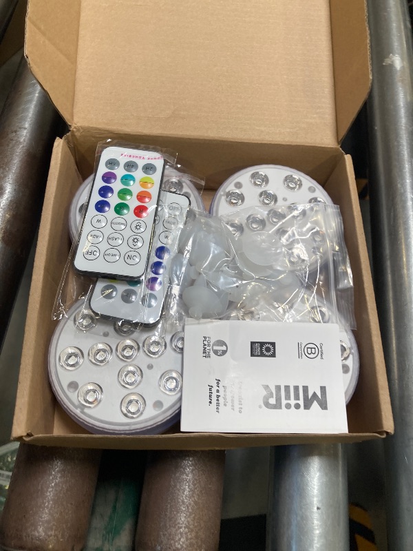 Photo 1 of Submersible Led Pool Lights for Above Ground Pools IP68 Waterproof Inground Pond Light Underwater with 4 Magnets, 4 Suction Cups and 16 RGB Dynamic Color (4pack)