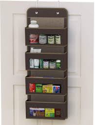 Photo 1 of Simple Houseware 4 Clear Window Pocket Over Closet Door Storage Hanging Organizer for Bedroom, Bathroom, Pantry, Brown