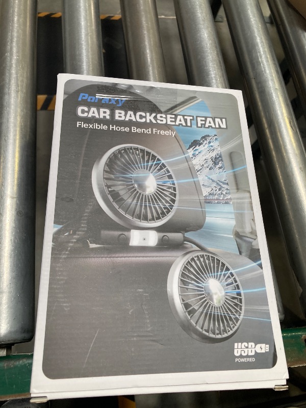 Photo 1 of Poraxy Car Fans for Backseat for Kids, Car Fans That Blow Cold Air, Cooling USB Car Fan for Back Seat, Headrest 3 Speed 360 Degree Rotatable Dual Head, Vehicles Rear Seat Air Fan for Sedan SUV RV