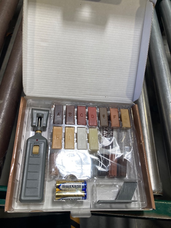 Photo 1 of Laminate Floor Repair Kit with Heat Pen, 11 Color Wood Vinyl Floor Furniture Repair Kit Linoleum Repair Hard Wax Touch Up Marker Cover Scratches, Stains, Cracks, Holes for Door, Cabinet, Table.