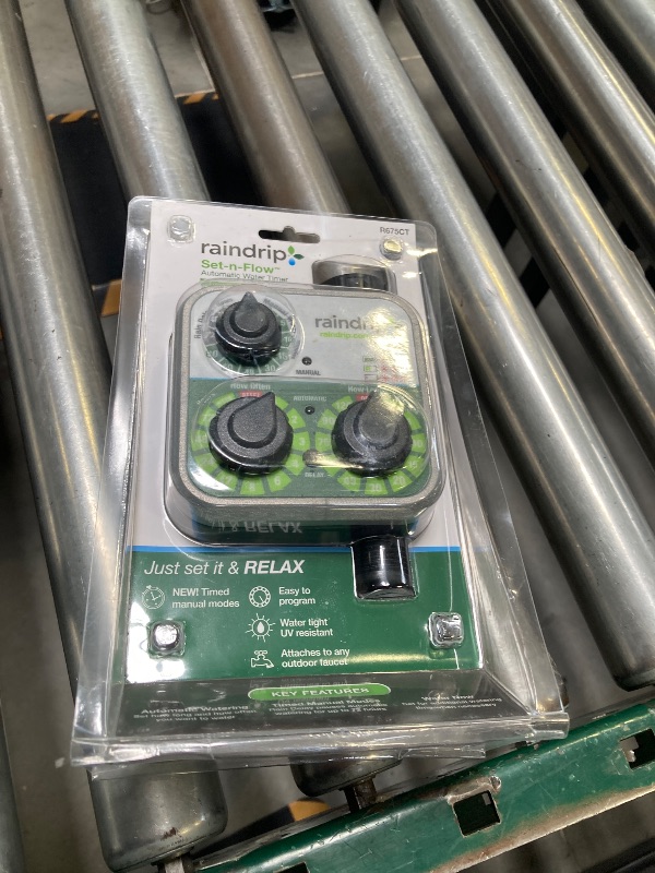 Photo 1 of Raindrip R675CT Analog 3-Dial Water, Sprinkler Timer with Rain Delay for Drip Irrigation, Garden, Self-Watering