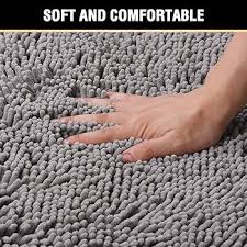 Photo 1 of  Bath Rugs for Bathroom Slip-Resistant Shag Chenille Bath Rugs Mat Extra Soft and Absorbent Bath Rug for Shower Room 1.5'x2.5'