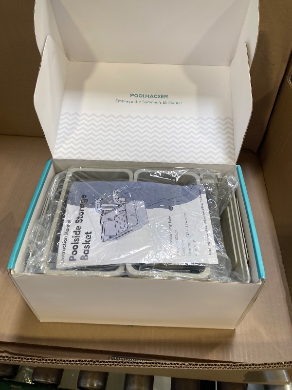 Photo 1 of [PATENTED] POOLHACKER 2025 Upgrade 2 Sets Poolside Storage Basket - Original Above Ground Pool Accessories, Swimming Pool Storage Basket with Pool Cup Holder, Poolside Storage to Organize Cup Towel