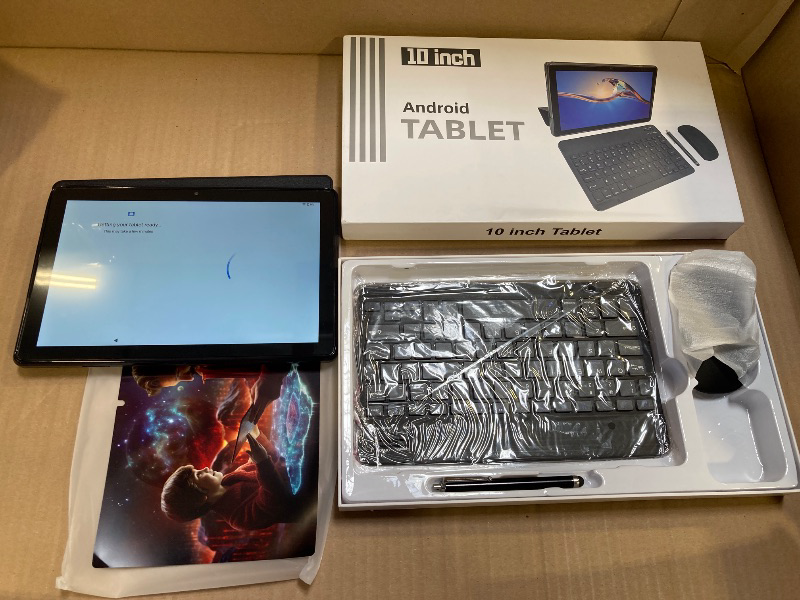 Photo 1 of 10.1 inch Android 15 Tablet PC, 2025 Newest Tablet with Keyboard 18GB 