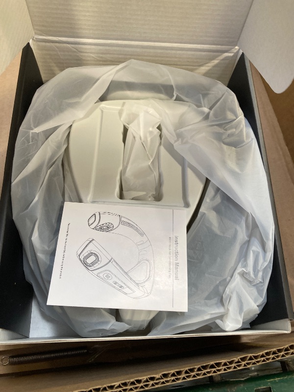 Photo 1 of HIGO CoolMaster Ultra Neck Fan, Neck Air Conditioner, 2-in-1 Cooling Neck Fan Portable Rechargeable, Wearable Personal Fan, 5500mAh Large Battery, Ergonomic Design, Glacier Gray