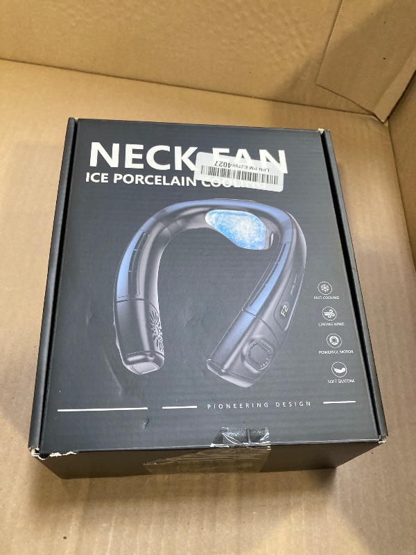 Photo 1 of HIGO CoolMaster Ultra Neck Fan, Neck Air Conditioner, 2-in-1 Cooling Neck Fan Portable Rechargeable, Wearable Personal Fan, 5500mAh Large Battery, Ergonomic Design, Glacier Gray