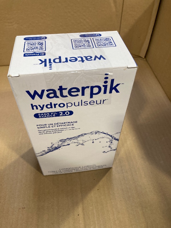 Photo 1 of Waterpik Cordless Advanced 2.0 Water Flosser For Teeth, Gums, Braces, Dental Care With Travel Bag and 4 Tips, ADA Accepted, Rechargeable, Portable, and Waterproof, Blue WP-583, 