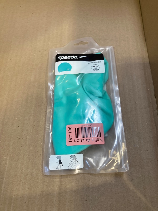 Photo 1 of Speedo Unisex Long Hair Swimming Cap, Swim Cap, Snag Free, Easy-On, Spearmint, One Size