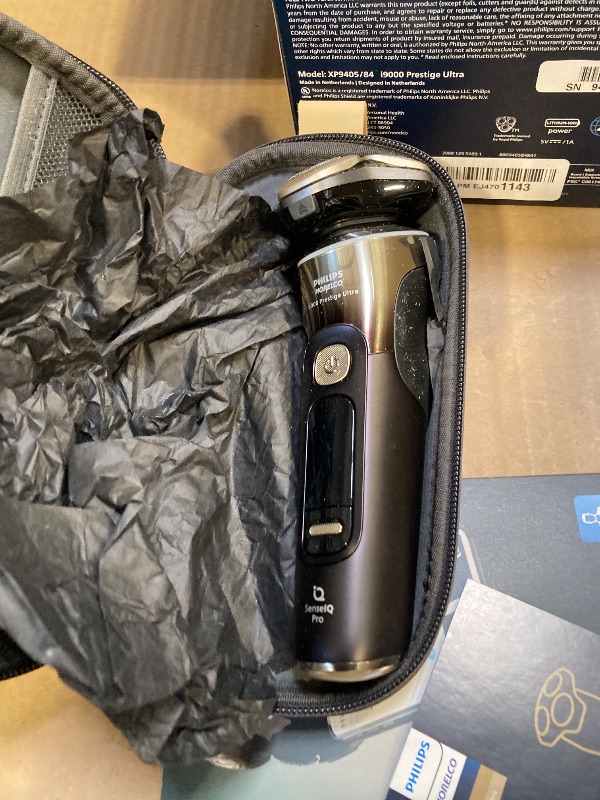 Photo 1 of Philips Norelco Shaver i9000 Prestige Ultra, Wet & Dry Electric Shaver, Black Gradient, SenseIQ Pro Technology, Triple Lift & Cut System, 360 Rotating NanoTech Precision Blades, 5 Modes, XP9405/84