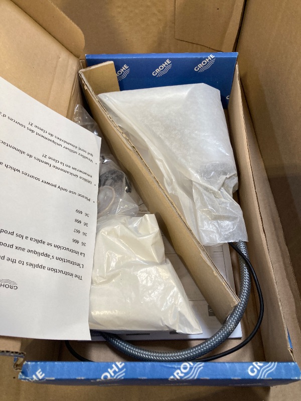 Photo 1 of GROHE 36468000 Bau Cosmopolitan E Touchless Electronic Faucet Less Mixing, Battery-Powered, DC, Starlight Chrome