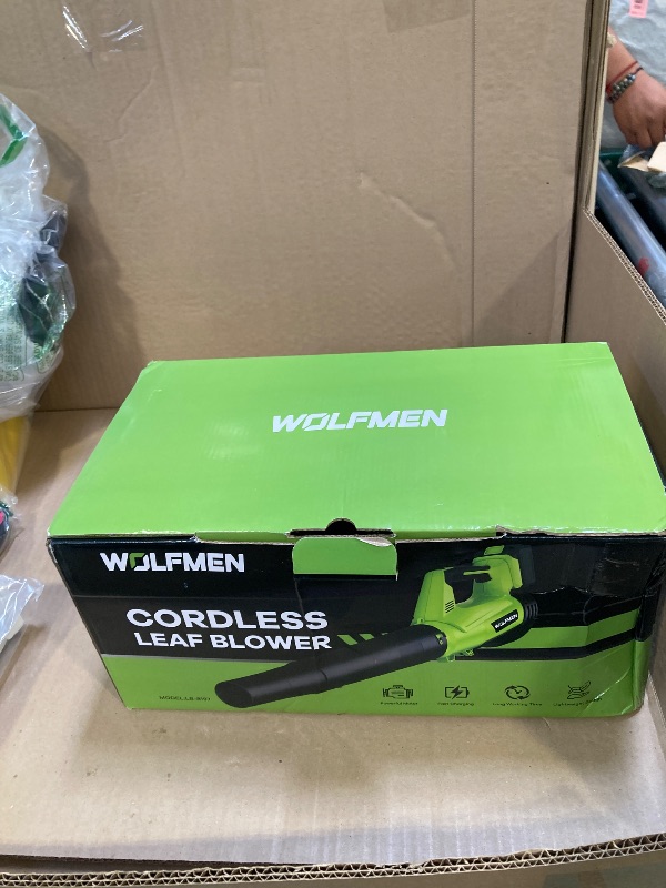 Photo 1 of Leaf Blower, 20V Powerful Electric Cordless Leaf Blower with 2 Batteries and Charger, 2 Speed Mode, Lightweight Cordless Blower for Blowing Leaves, Patio Cleaning, Blowers for Lawn Care and Dust
