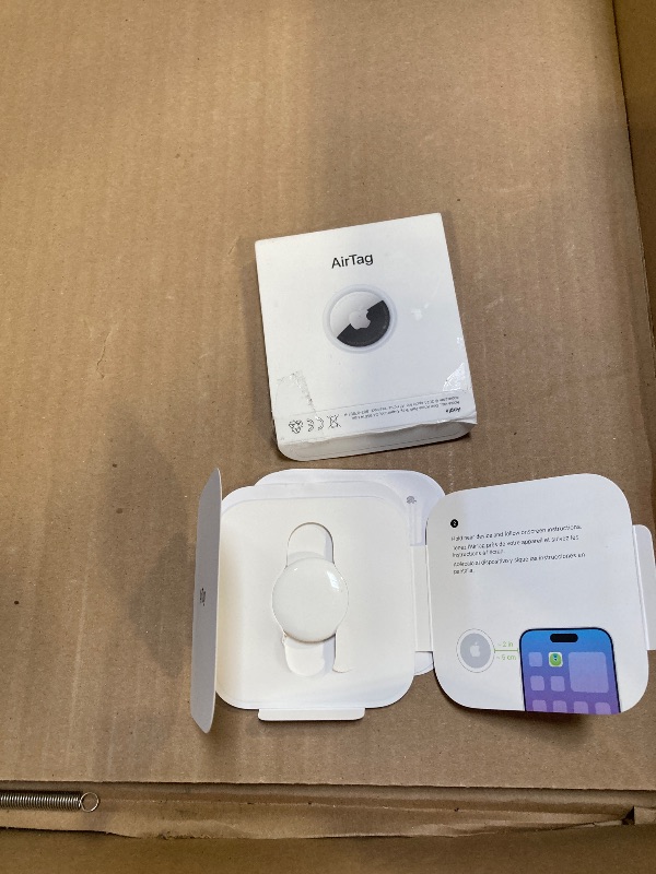 Photo 1 of Apple AirTag. Keep Track of and find Your Keys, Wallet, Luggage, Backpack, and More. Simple one-tap Set up with iPhone or iPad