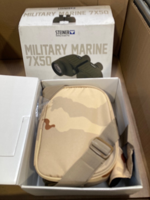 Photo 1 of Steiner Military-Marine Series Binoculars, Lightweight Tactical Precision Optics for Any Situation, Waterproof, Green, 7x50