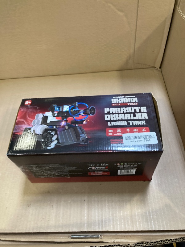 Photo 1 of Force1 Officially Licensed Skibidi Toilet Toy Cameraman Figure PDLT Tank RC Truck - Parasite Disabler Remote Control Car, Rechargeable RC Cars with Camera, LED, WiFi 1080p FPV Video Recording