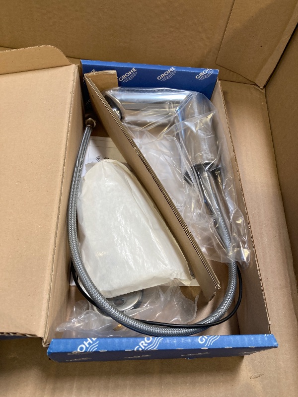 Photo 1 of GROHE 36468000 Bau Cosmopolitan E Touchless Electronic Faucet Less Mixing, Battery-Powered, DC, Starlight Chrome