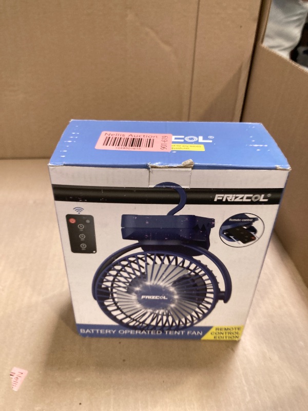 Photo 1 of Portable Clip on Fan 65 Working Hours, Camping Fan with LED Lights & Hook, 12000 Capacity Battery Operated Fan with Clamp, USB Rechargeable for Desk, Tent, Treadmill, Stroller, Golf Cart, Home