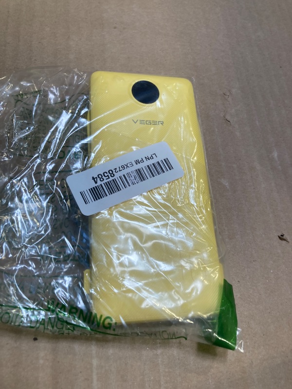 Photo 1 of VEGER Portable Charger for iPhone with Built in Cables and Wall Plug, 10000mah Slim Fast Charging USB C Power Bank, Travel Essential Battery Pack Compatible with iPhone, iPad, Samsung etc(Yellow)