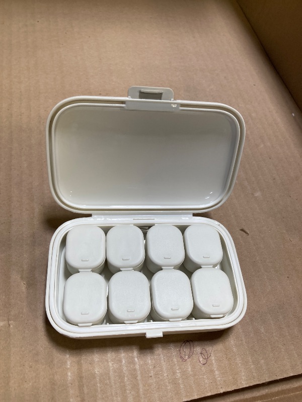 Photo 1 of FYY Daily Pill Organizer, 7 Compartments Portable Pill Case Travel Pill Organizer,[Folding Design] Pill Box for Purse Pocket to Hold Vitamins,Cod Liver Oil,Supplements and Medication-Grey