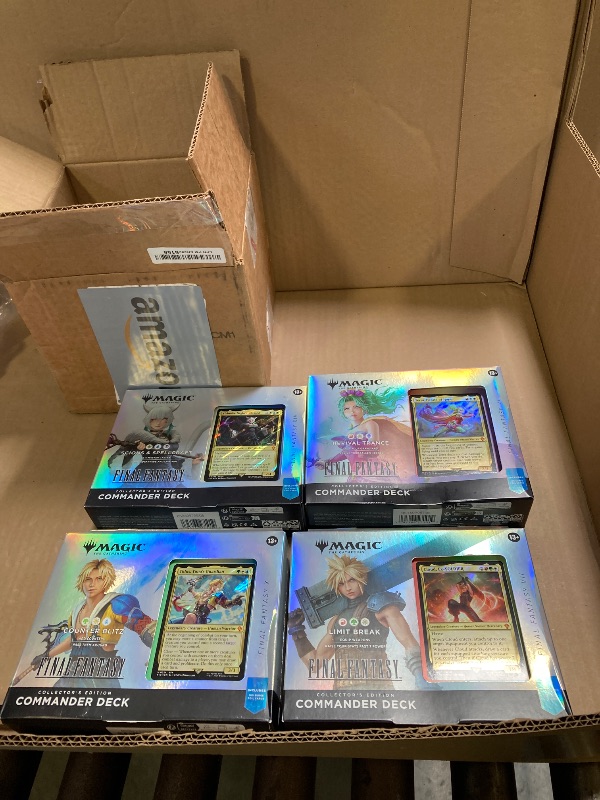 Photo 1 of Magic: The Gathering - Final Fantasy Collector’s Edition Commander Deck Bundle - Includes All 4 Surge Foil Decks