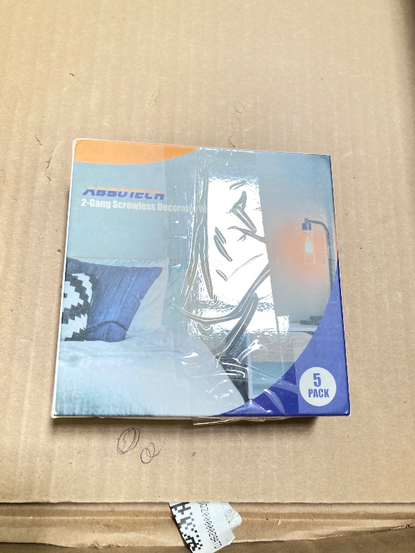 Photo 1 of ABBOTECH 2-Gang Screwless Decorator Wall Plates, Child Safe Standard Size Outlet Cover, Unbreakable Polycarbonate Thermoplastic, Glossy White,5 Pack,UL Listed