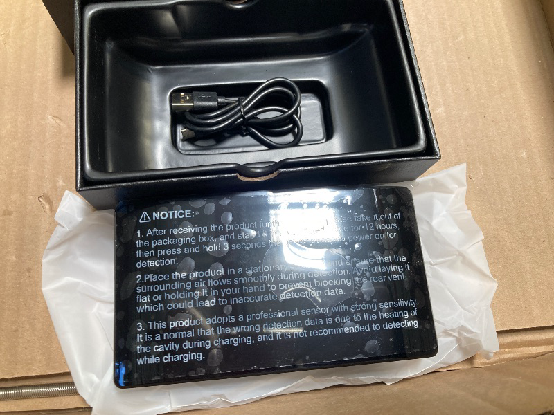 Photo 1 of 10 in 1 Indoor Air Quality Monitor with Portable Sensors for CO2, PM2.5, Temperature & Humidity,VOC Sensor and AQI,Accurate Formaldehyde,CO2 Detector Monocular,Suitable for Home,Black E1