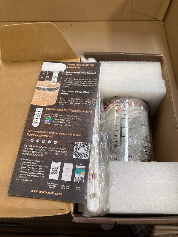 Photo 1 of Superbaking Sourdough Starter Jar, Beginner Sourdough Starter Kit, 34oz Wide Mouth Sour Dough Glass Jar with Guides & Recipes, Sourdough Bread Baking Supplies, Sourdough Container Crock