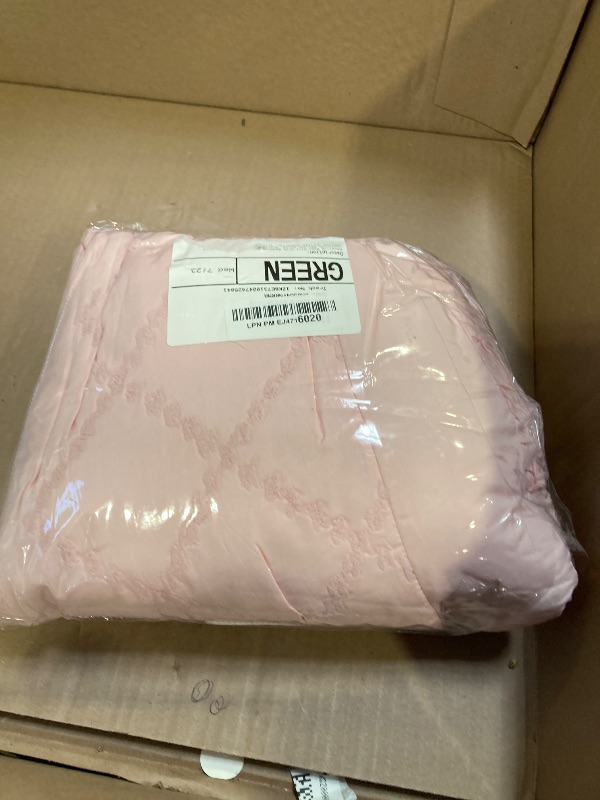 Photo 1 of Wowelife Baby Girl Crib Bedding Set, Boho 3-Piece Crib Comforter Set for Girls, Ruffle Baby Nursery Bedding Set Include Quilted Comforter, Crib Skirt and Sheet, Pink