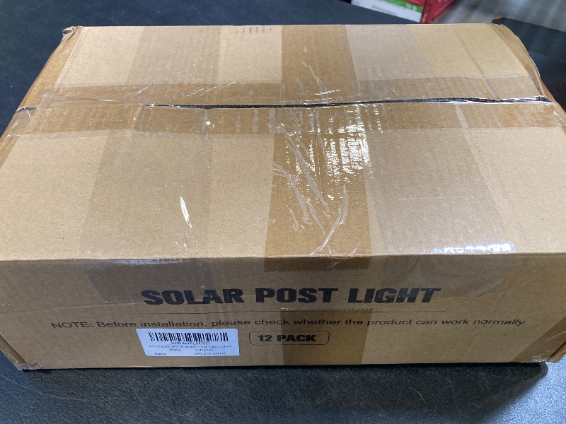 Photo 1 of APONUO Solar Post Cap Lights, 2 Color Modes Fence Post Solar Lights for 3.5x3.5 4x4 Wooden/Vinyl Posts, Outdoor Waterproof Fence Deck Posts Light Solar Powered for Garden/Patio/Porch, Black 12 Packs