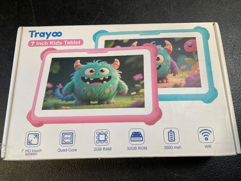 Photo 1 of Kids Tablet 7 inch Tablets for Kids 3-12, 32GB Android Toddler Tablet with Solid Case, YouTube, Netflix, GMS, Bluetooth, WiFi, Education Learning Apps Installed, Parent Control(Pink)