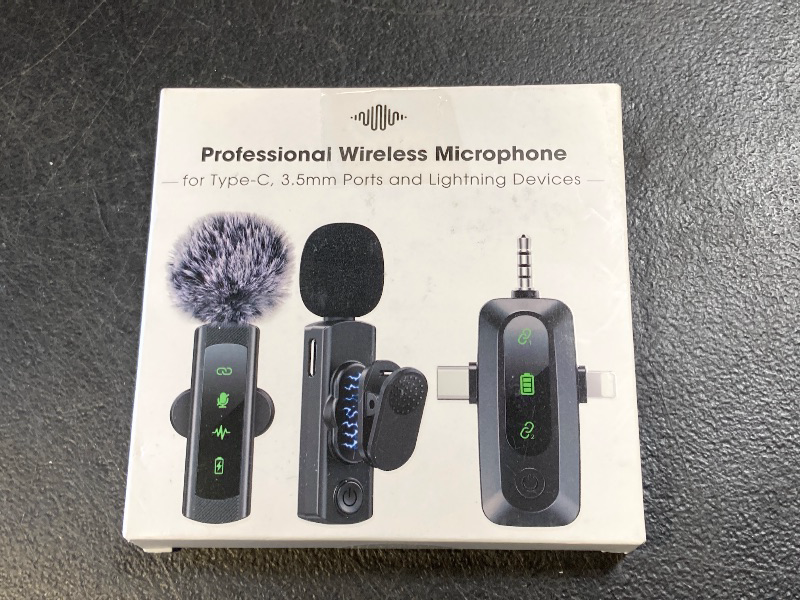 Photo 1 of 3 IN 1 Model J4 Mini Wireless Lavalier Microphone for iPhone 15 16, iOS and Android Devices - Noise Reduction Lapel Mic for Recording, Clip on Omni Lav Mic for Video Recording, Tiktok, Youtube, Vlog