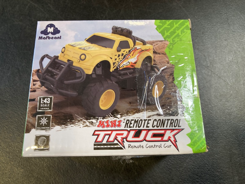 Photo 1 of Mafbeanl Remote Control Car for Boys 4-7, 1:43 Scale Mini RC Car for Kids 3-5, Car Toys Truck Xmas Birthday Gifts for Toddlers 3 4 5 6 7 Year Old Boys (Yellow)