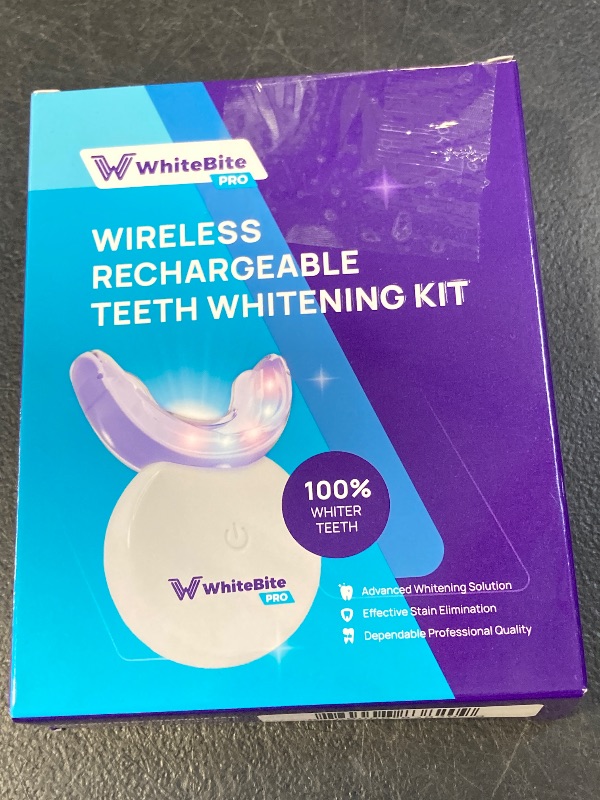 Photo 1 of Whitebite Pro Teeth Whitening Gel Kit | Safe for Sensitive Teeth | 32X LED Light | 35% Carbamide Peroxide Whitening Gel & Remineralizing Gel | Powerful Tooth Stain Remover