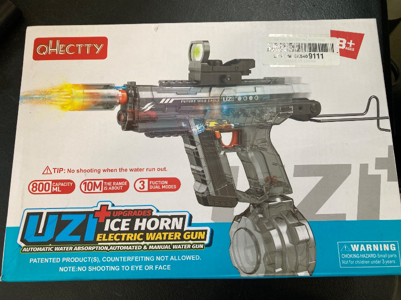 Photo 1 of Electric Water Gun for Kids Adults, Transparent Automatic Squirt Gun with 30-32 FT Long Range, Summer Outdoor Beach Swimming Pool Party Toys for Boys Girls Adults (Black)