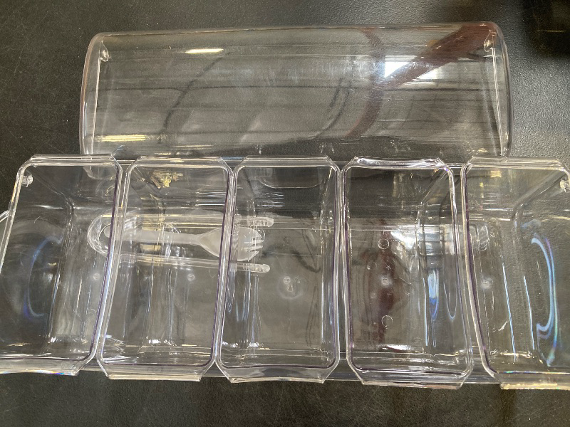 Photo 1 of Large Ice Chilled Condiment Caddy, Chilled Condiment Containers Server with Lids for 5 Removable Compartments (2.5 cup), Serving Platters , Fruit & Garnish Tray for Party Supplies & Bar Accessories
