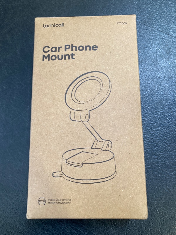 Photo 1 of Lamicall for Magsafe Car Mount [70LBS Powerful Suction] Magnetic Phone Holder for Car, 360° Rotation Suction Cup Phone Mount Dashboard & Windshield for Truck fit iPhone 16 Pro Max Plus 15 14 13 12