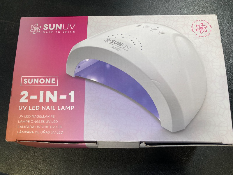 Photo 1 of SUNUV UV LED Nail Lamp, Gel Light for Nail Polish UV Dryer with 3 Timers SUNONE White