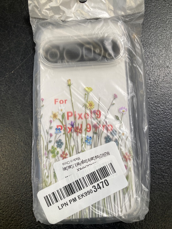 Photo 1 of RALEAVO Floral Case for Google Pixel 9/9 Pro, Clear Flower Phone Case Slim Cute Cover for Girls Women, Transparent Soft Silicone Four Corners Shockproof Phone Cover, Daisy