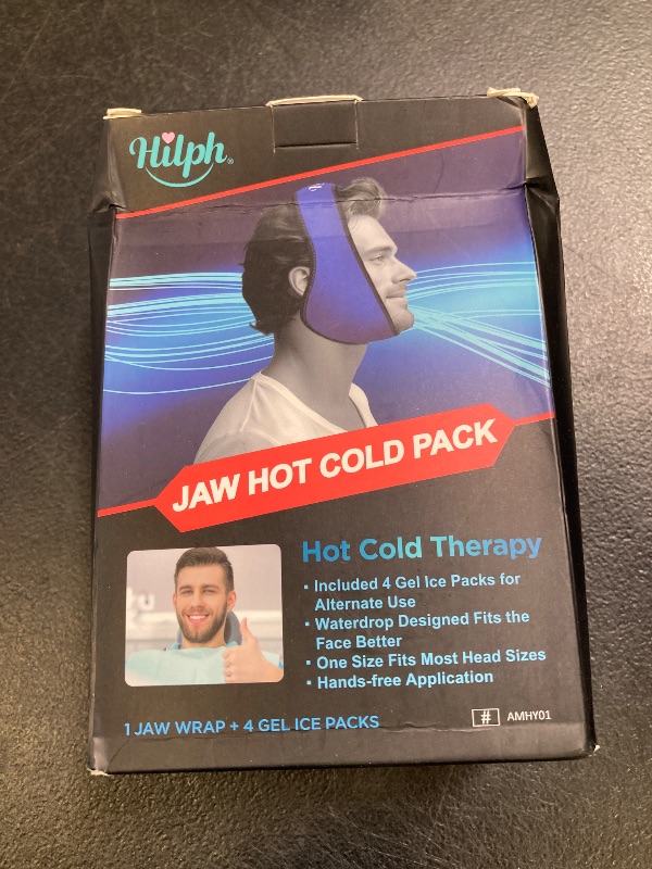Photo 1 of Hilph Face Ice Pack Wisdom Teech Ice Pack Head Wrap for Facial Oral Surgery Pain Relief for TMJ, Jaw Ice Wrap with 4 Hot Cold Gel Packs Reusable for Tooth Extraction & Teeth Removed, Tonsil Blue
