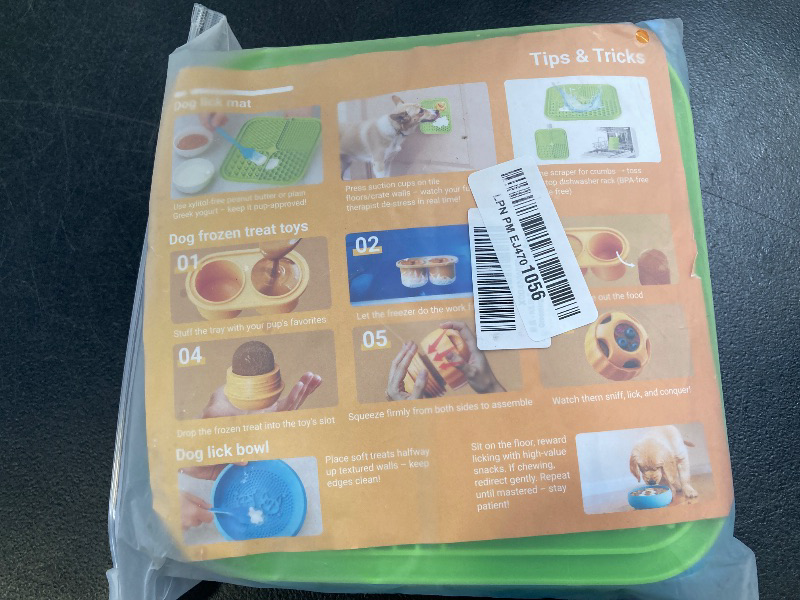 Photo 1 of KILIN Dog Enrichment Toys 6 Pack - Dog Toys to Keep Them Busy, Lick Mat, Ball & Bowl with Peanut Butter, Frozen Treat Puzzle Dispenser for Anxiety Relief, Reduce Boredom, Perfect for Bathing Grooming