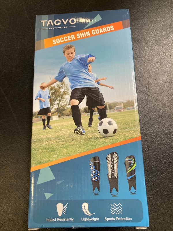 Photo 1 of TAGVO Soccer Shin Guards for Kids Youth - Protective Soccer Equipment for Boys Girls - Adults Men Women Soccer Shin Guards - Soccer Shin Pads for Kids 3-16 Years Old Girls Boys, High Impact Resistant