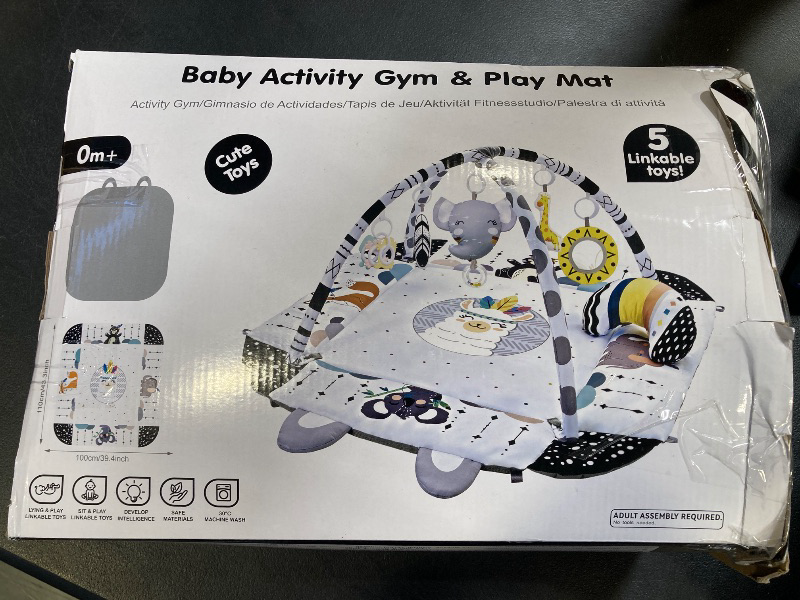 Photo 1 of TFDER Baby Gym Play Mat, 8-in-1 Tummy Time Mat & Activity Gym, Washable Ball Pit, Infant Play Mat with Detachable Toys for Sensory Exploration and Motor Skill Development