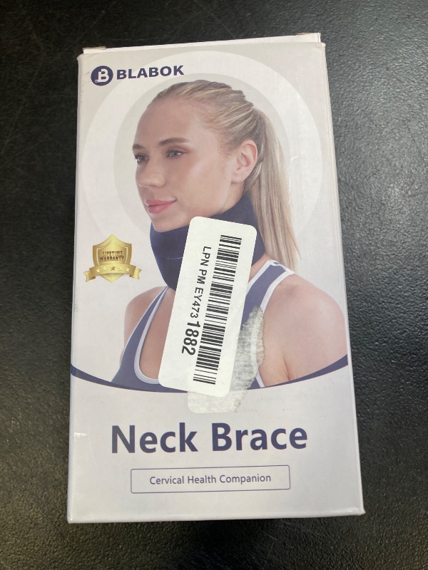 Photo 1 of Neck Brace for Sleeping - Cervical Collar Relief Neck Pain and Neck Support Soft Foam Wraps Keep Vertebrae Stable for Relief of Cervical Spine Pressure for Women & Men Blue Large Size