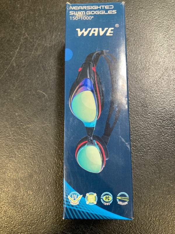 Photo 1 of WAVE Nearsighted Swim Goggles, Shortsighted Optical Swimming Goggles No Leaking Anti Fog UV Protection for Adult Men Women Youth