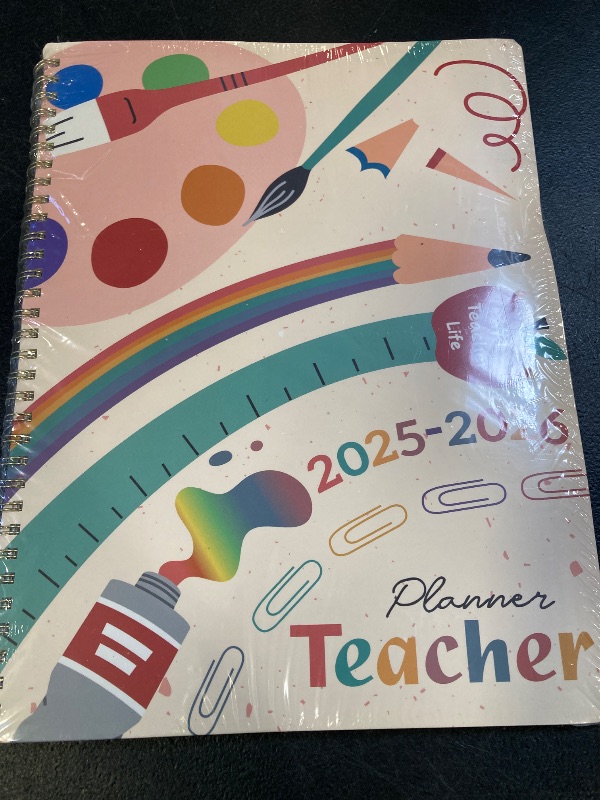 Photo 1 of Teacher Planner 2025-2026 - Teacher Lesson Planners 2025-2026 from July 2025- June 2026, Academic Planner for School Year with Colorful Tabs and Inner Pocket, 8.5" x 11"