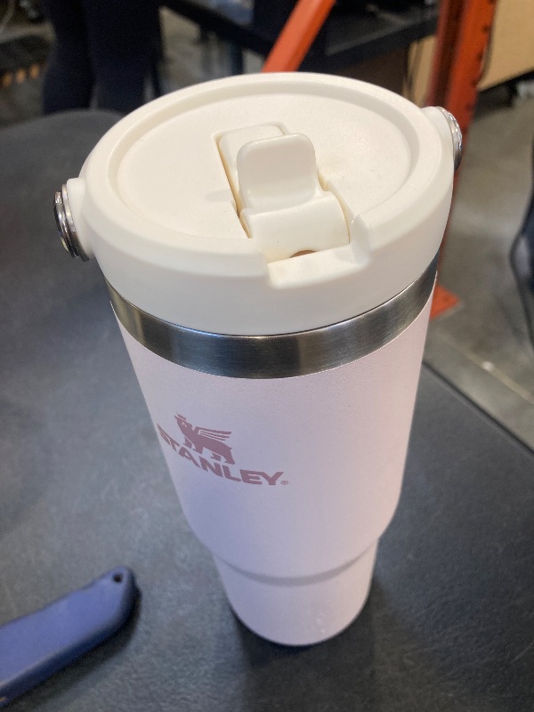 Photo 1 of Stanley IceFlow Stainless Steel Tumbler with Straw - Vacuum Insulated Water Bottle for Home, Office or Car Reusable Cup with Straw Leak Resistant Flip Cold for 12 Hrs or Iced for 2 Days (Rose Quartz)