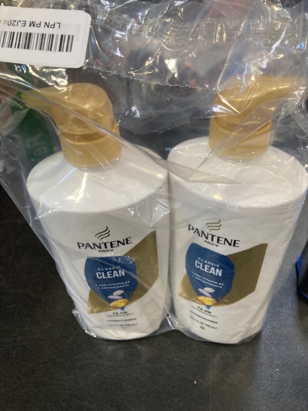Photo 1 of Pantene Shampoo, Classic Clean - Pro-V Nutrients for Dry, Color-Treated Hair, Healthy Looking Hair Every Wash, Antioxidant-Rich, 27.7 Oz Each, 2-Pack + Miracle Rescue Shot (0.5 Oz)