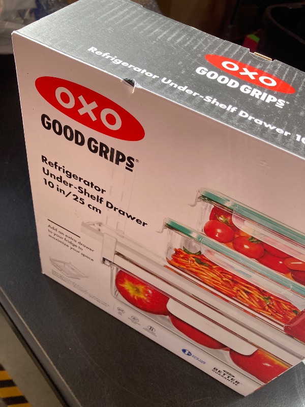 Photo 1 of OXO Good Grips Fridge Undershelf Drawer 10 in - for Deli Meat, Cheese, Produce and More,Clear